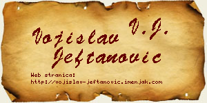 Vojislav Jeftanović vizit kartica